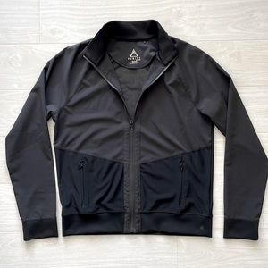 Purity Active Black Stretch Activewear Jacket w/ Mesh Back